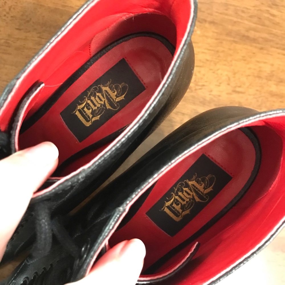 Kat Von D Black and Red Heeled Boots - Picture 4 of 11